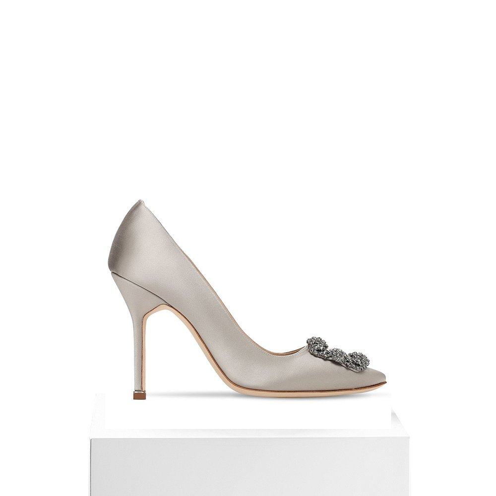 香港直邮潮奢manoloblahnik女士105毫米hangisi绸缎高跟鞋时尚休闲鞋