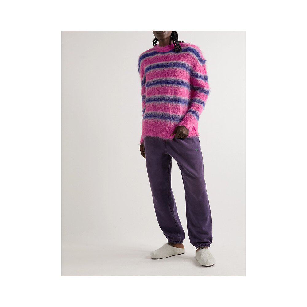 香港直邮潮奢marni玛尼男士条纹马海毛混纺毛衣