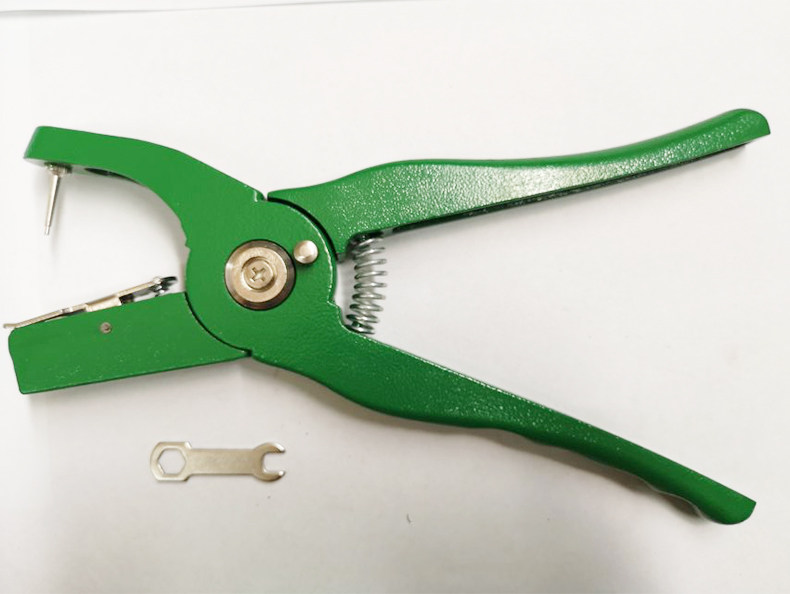 垂直耳标钳猪耳孔钳打耳钳牛羊兽用金属耳号畜牧器械