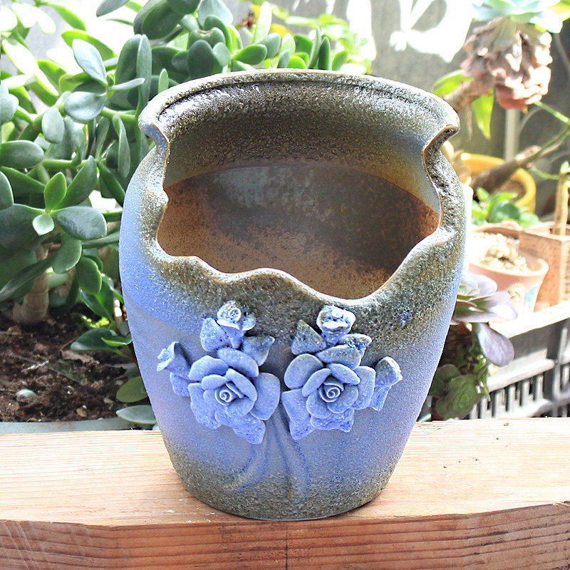 高老桩陶瓷大口径多肉花盆特价清仓肉肉植物粗陶花盆