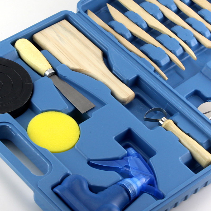 陶艺工具泥塑教学件套雕塑陶泥拉坯转盘刮刀模型制作工具