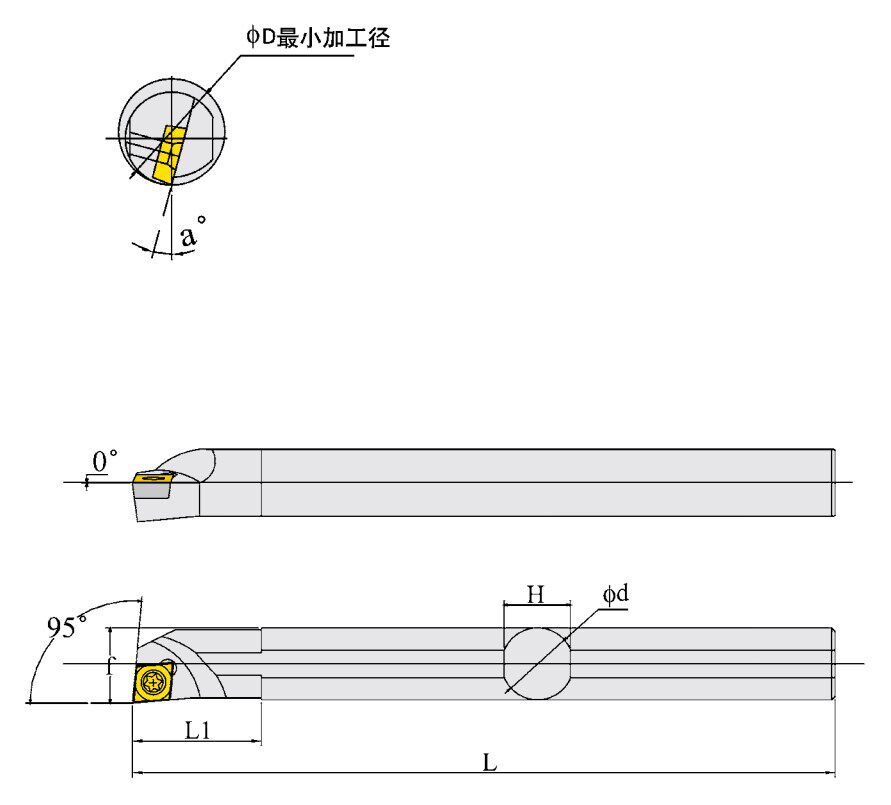 内孔刀s07ks10ks12ms16qsclcr数控刀杆车床小孔镗孔车刀孔车刀