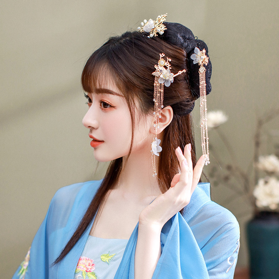 古风汉服发簪女凤冠头饰全套古装发饰仙气边夹发饰