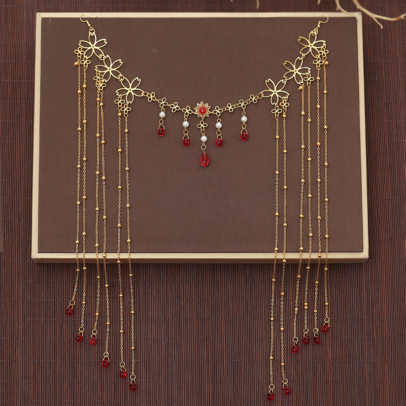 汉服配饰头饰古装手工古风流苏额饰前额新娘发饰