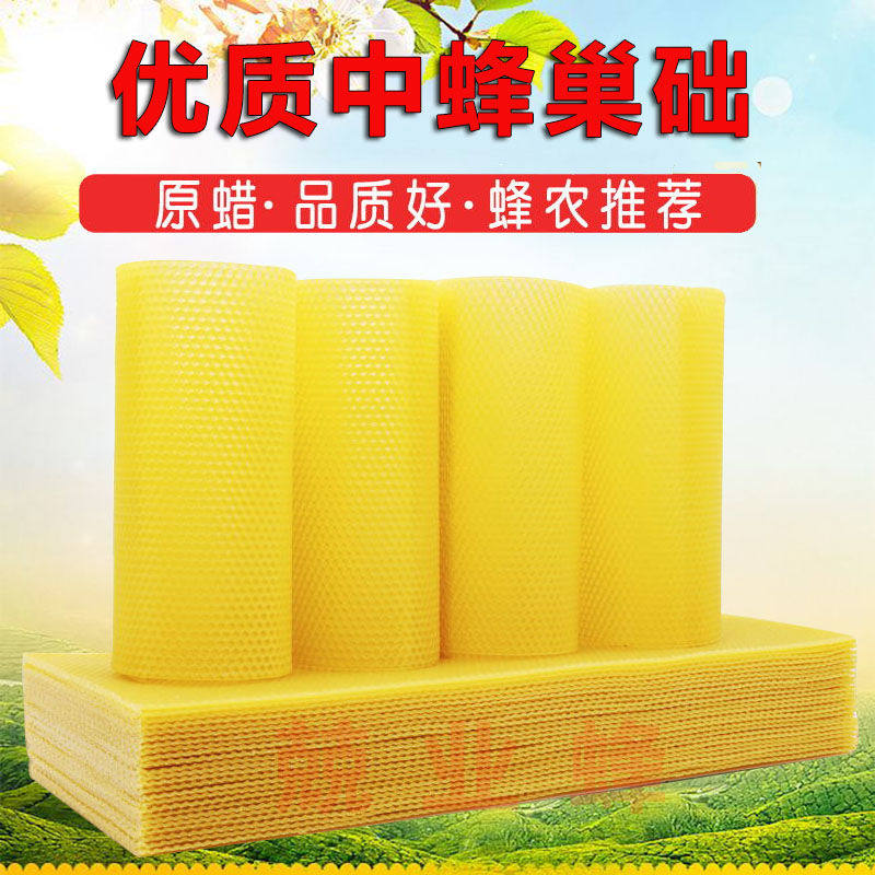 巢础中蜂巢础片深房蜂巢蜂蜡蜂箱养蜂工具蜜蜂巢脾框30片巢皮