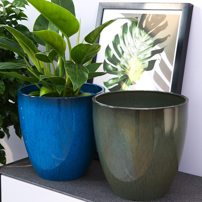 花盆树脂深高2021新款大号客厅落地盆栽天堂鸟花盆