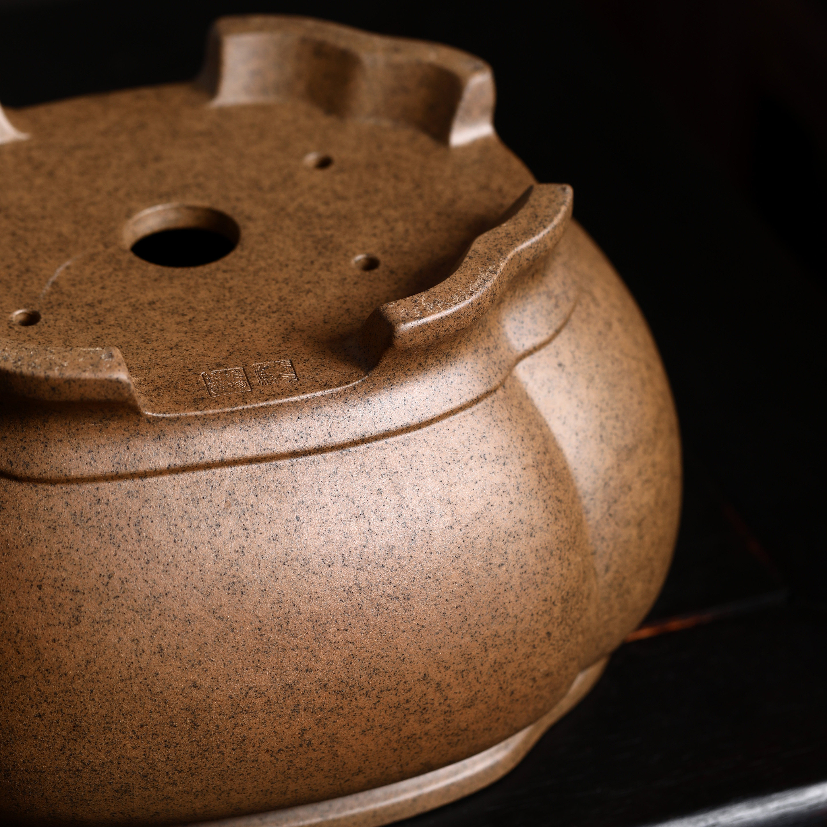 高端精品紫砂花盆名家唯珍柴烧还原烧高海棠花盆