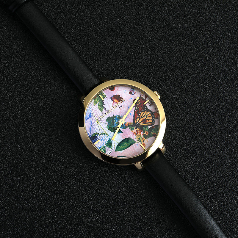 christianlacroix法国小众手表女士玻璃花房石英腕表公主轻奢精致