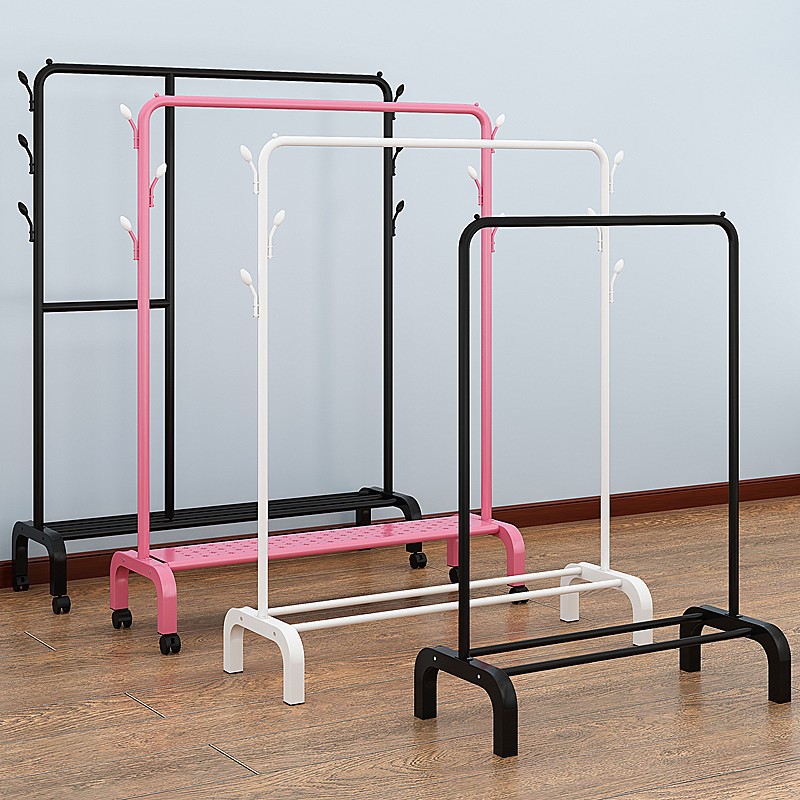 落地折叠晾衣架家用幼儿园宿舍可移动衣架卧室室内衣架