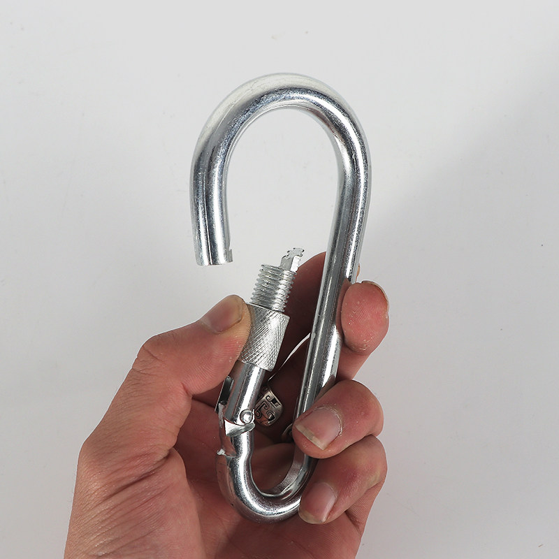 弹簧登山扣快挂扣高强度实心安全扣狗链扣m4m5m6m12绳子