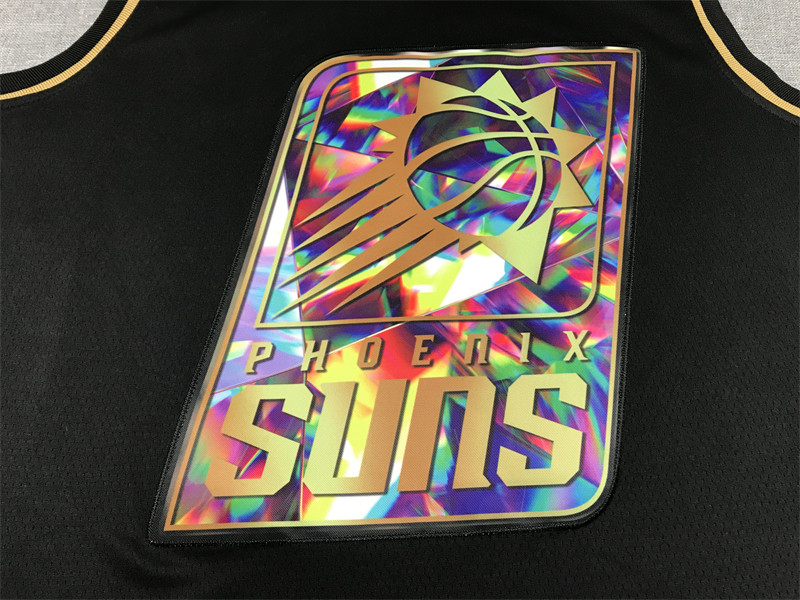 刺绣复古mn球衣篮球背心太阳队钻石黑金1号篮球服