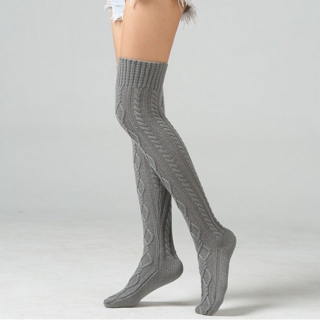 Longgone socks, knee, warm legs, indoor, home knit wool, autumn and winter, double-shaped protective socks, floor pattern Longgone socks, knee, warm legs, indoor, home knit wool, autumn and winter, double-shaped protective socks, floor pattern