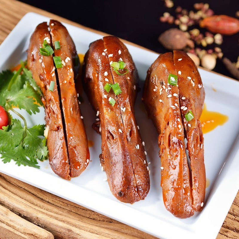 衢鲜鲜辣真空熟食装即4个鸭头卤味秘制一掌鸭肉零食