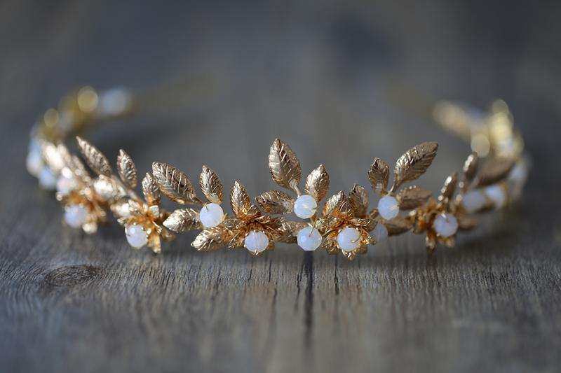 手工复古新娘头饰希腊女神范发箍花环王冠婚纱摄影发饰