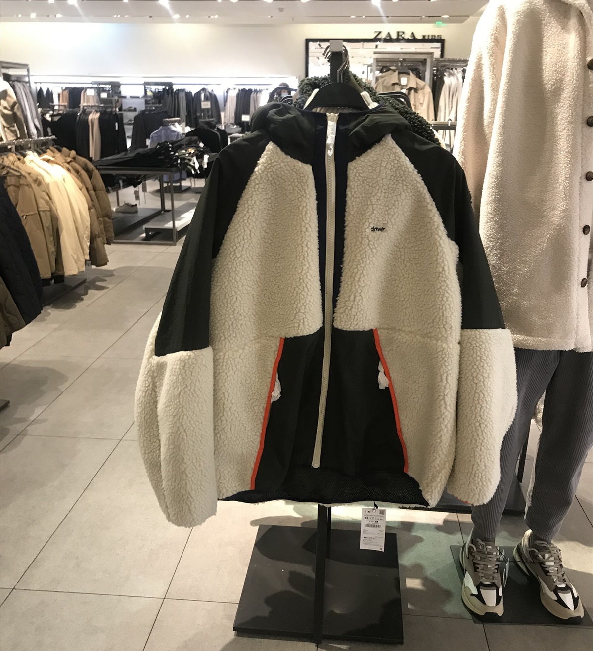 柜价399 男装 拼接抓绒夹克外套 03548310710 3548310 3548/310