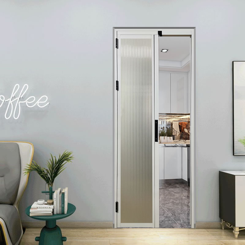 极窄pdpt玻璃铝合金折叠门推拉平开门厨房室内门