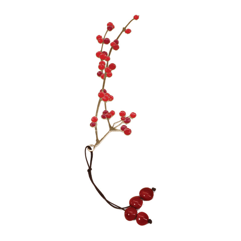 相思红豆中国风金属文艺书签古风七夕节情人节礼物镂空彩绘书签爱的