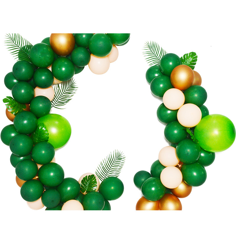 妇女节装饰墨绿色金属气球装饰森系生日派对布置活动场景拍照道具