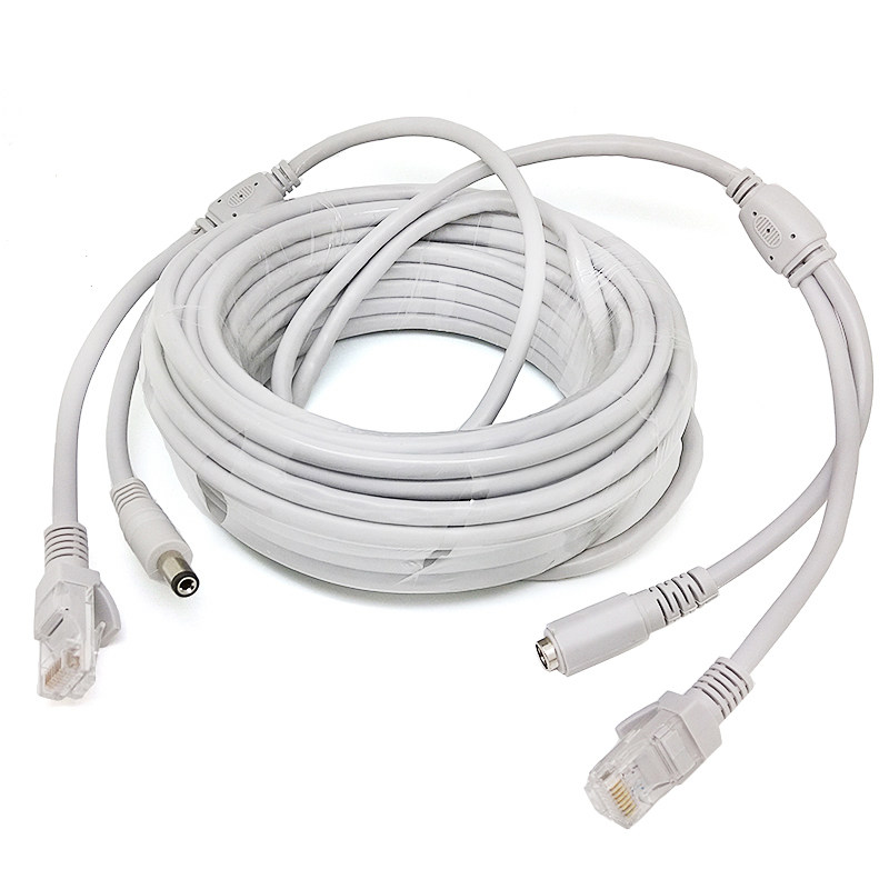 加粗室外二合一监控网络络线带电电源一体摄像头监控器材配件