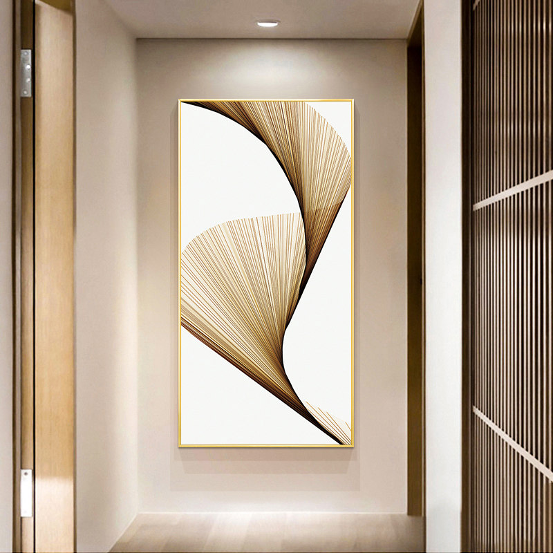 现代简约玄关装饰画黑白线条抽象挂画极简走廊过道壁画北欧客厅画