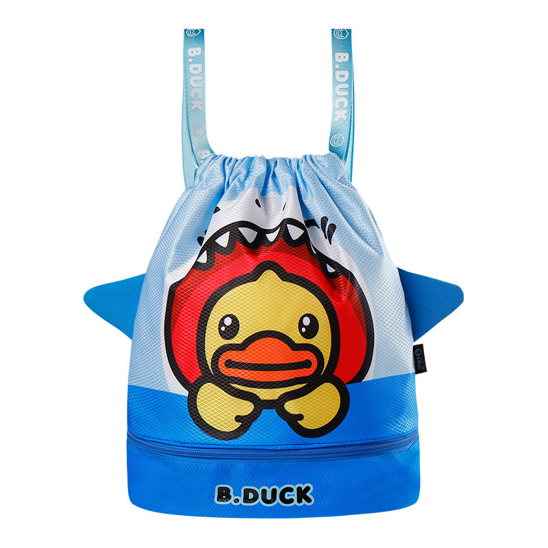 游泳bduck小黄鸭儿童防水包户外旅行沙滩包游泳干湿游泳专用包