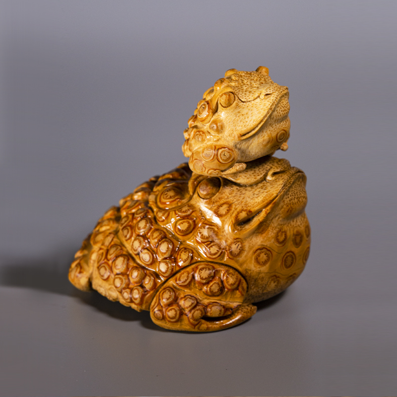 金蟾满钉老竹根雕刻把玩摆件名师手工精雕竹根根雕