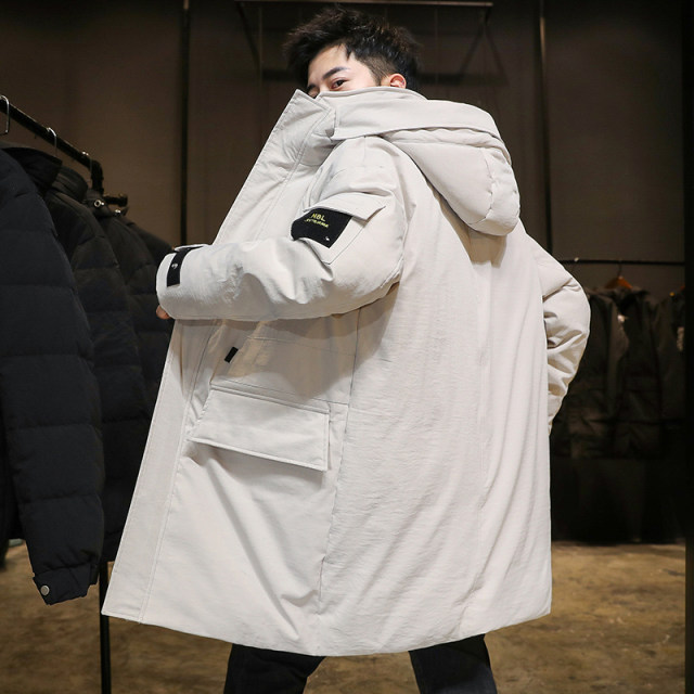 Winter 2020 new men's down jackets in the long section of the tide brand Korean version of the slim trend handsome warming thickening coat Winter 2020 new men's down jackets in the long section of the tide brand Korean version of the slim trend handsome warming thickening coat