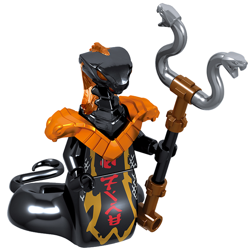 乐高幻影忍者蛇怪毒牙派人绝版稀有骷髅魔王塑料积木