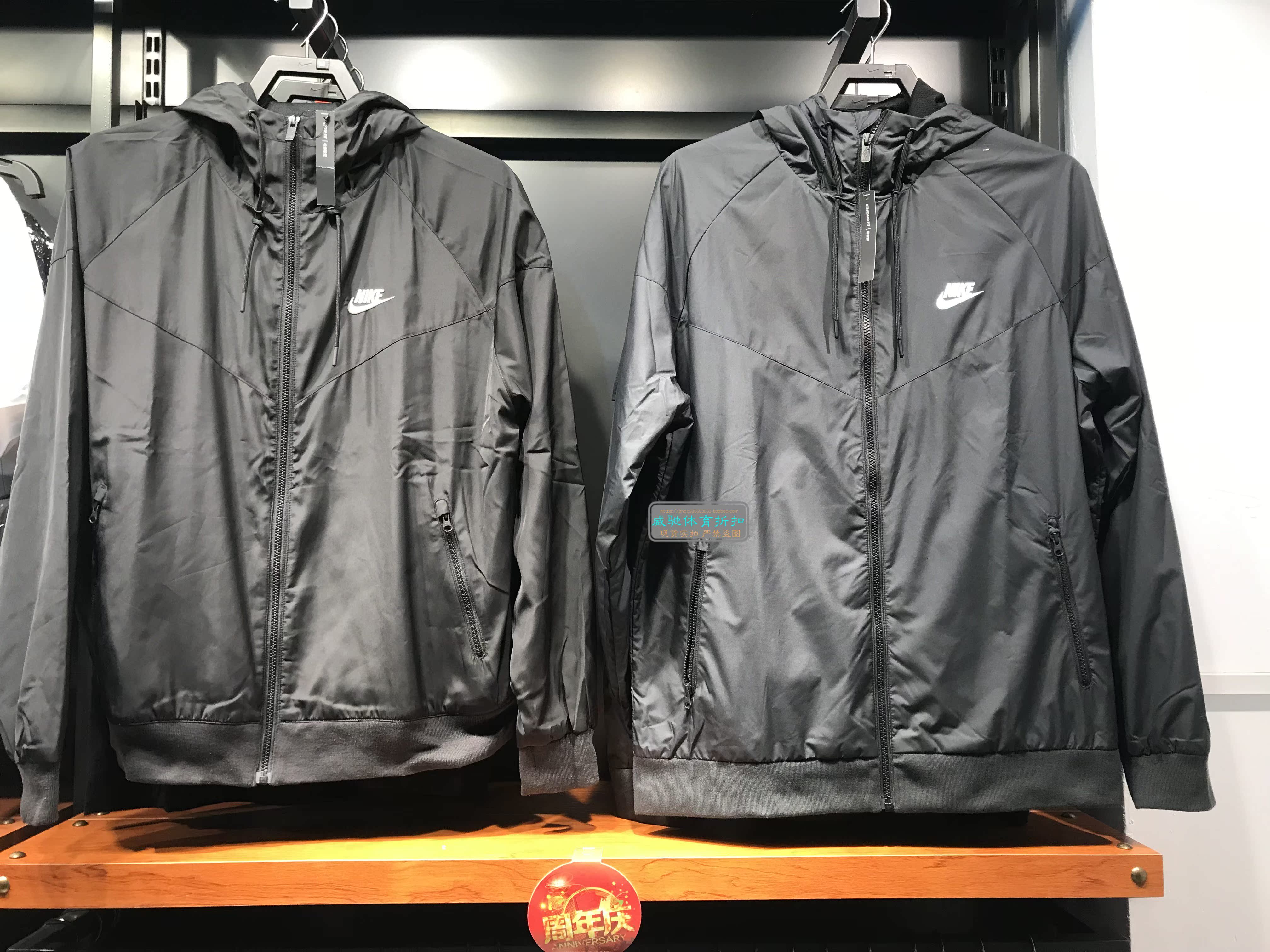 耐克男外套运动休闲训练跑步连帽梭织夹克 727325-010 AR2192-010