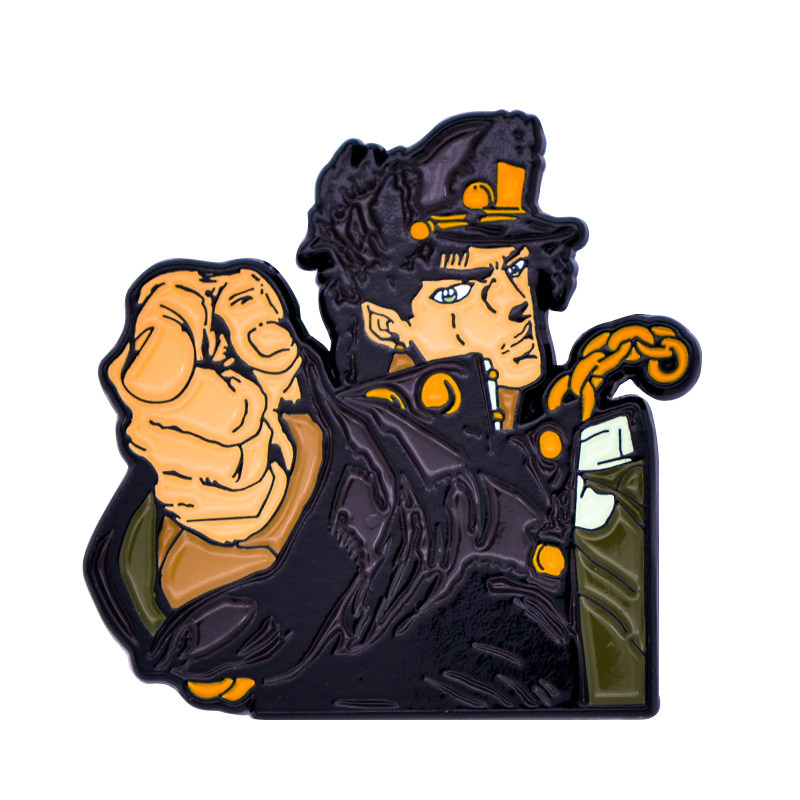 兔子手绘jojo空条太郎头像徽章胸针pins卖鱼胸针