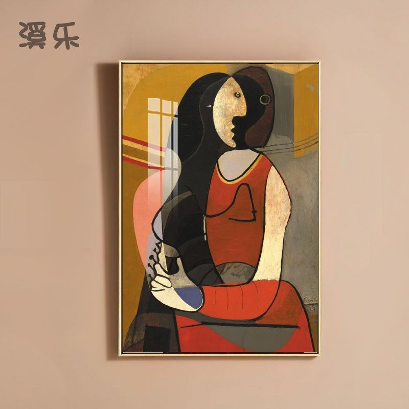 毕加索世界名画抽象人物装饰油画酒店书房挂画客厅现代装饰画