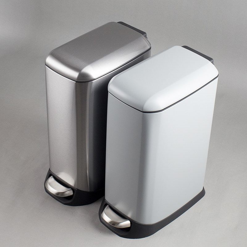 朗艺垃圾桶不锈钢家用长方形窄身12升20升50升厨房垃圾桶