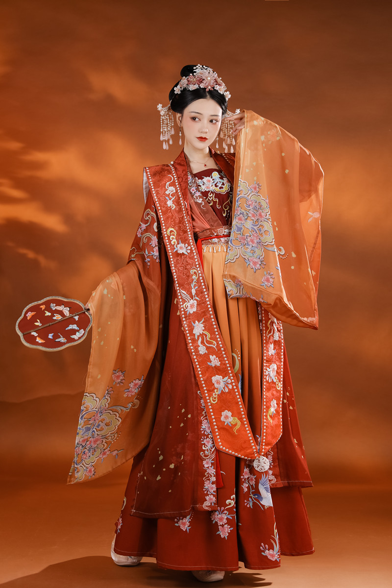 裳云兮原创正品汉服女清平乐宋制婚服中式凤冠霞帔花