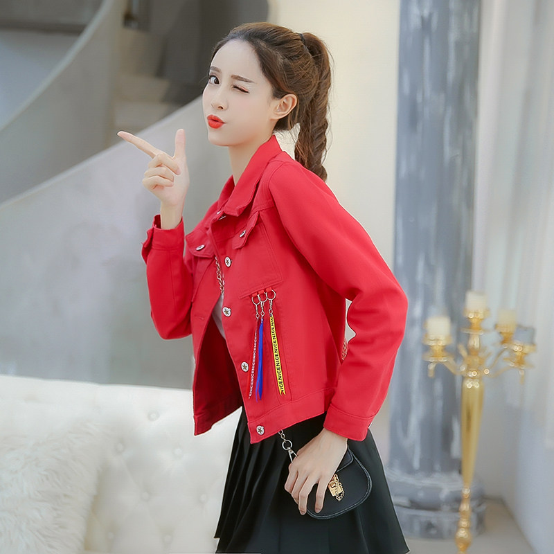 2020新款牛仔短外套女春秋季修身大码长袖小褂子百搭学生小外套潮