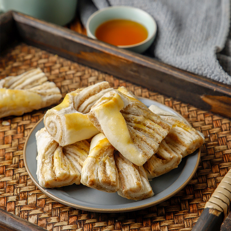 咸味糕点酥皮传统鸭尾酥英记楼老式点心青特产椒盐酥饼好吃的零食
