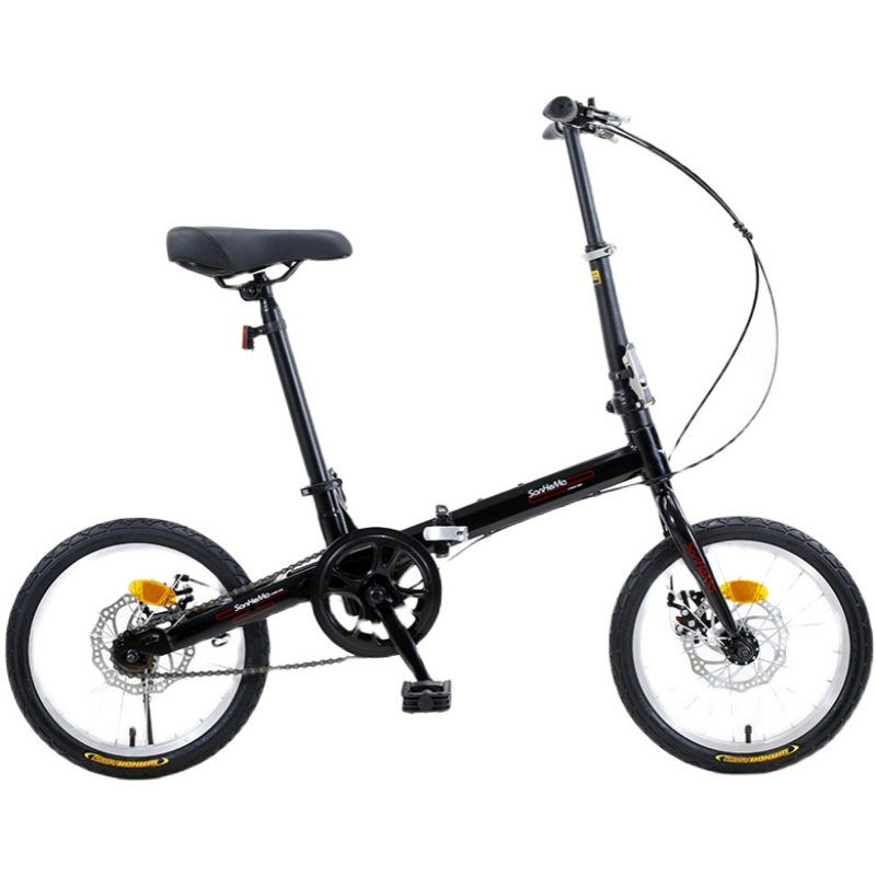 自行车三河马16寸折叠超轻便携上班小型成人男单折叠自行车