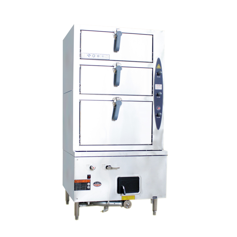 海鲜蒸柜商用燃气三门蒸炉甲醇蒸箱电热厨房商用蒸炉