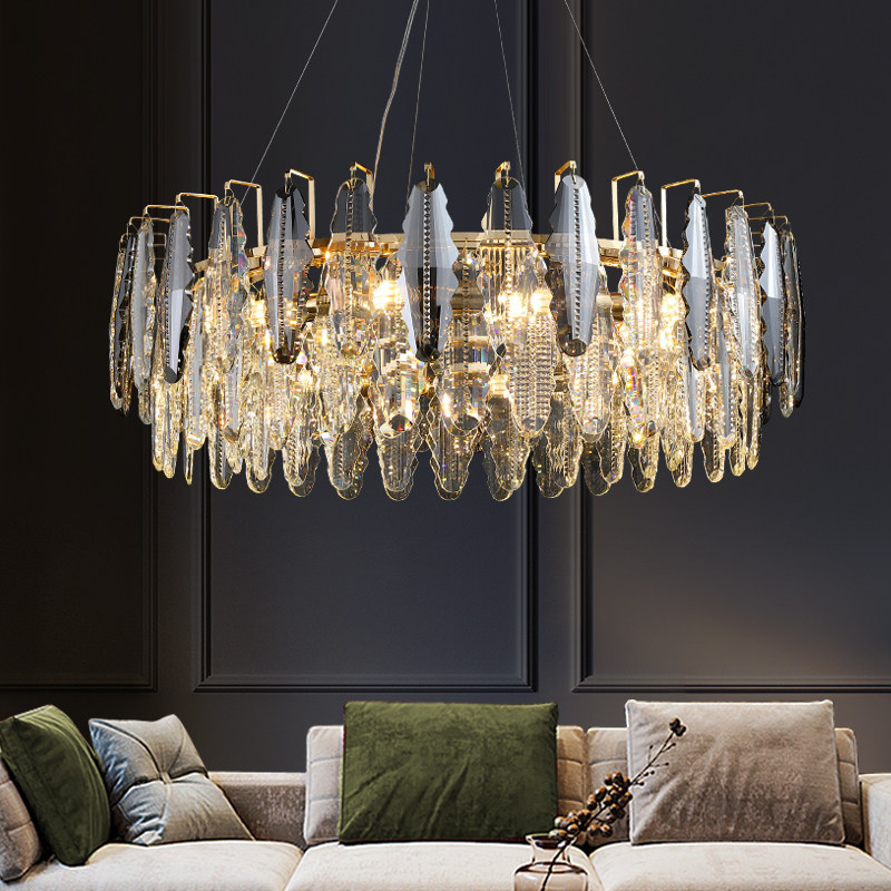 客厅后现代吊灯水晶灯轻奢样板房卧室创意艺术餐厅客厅吊灯