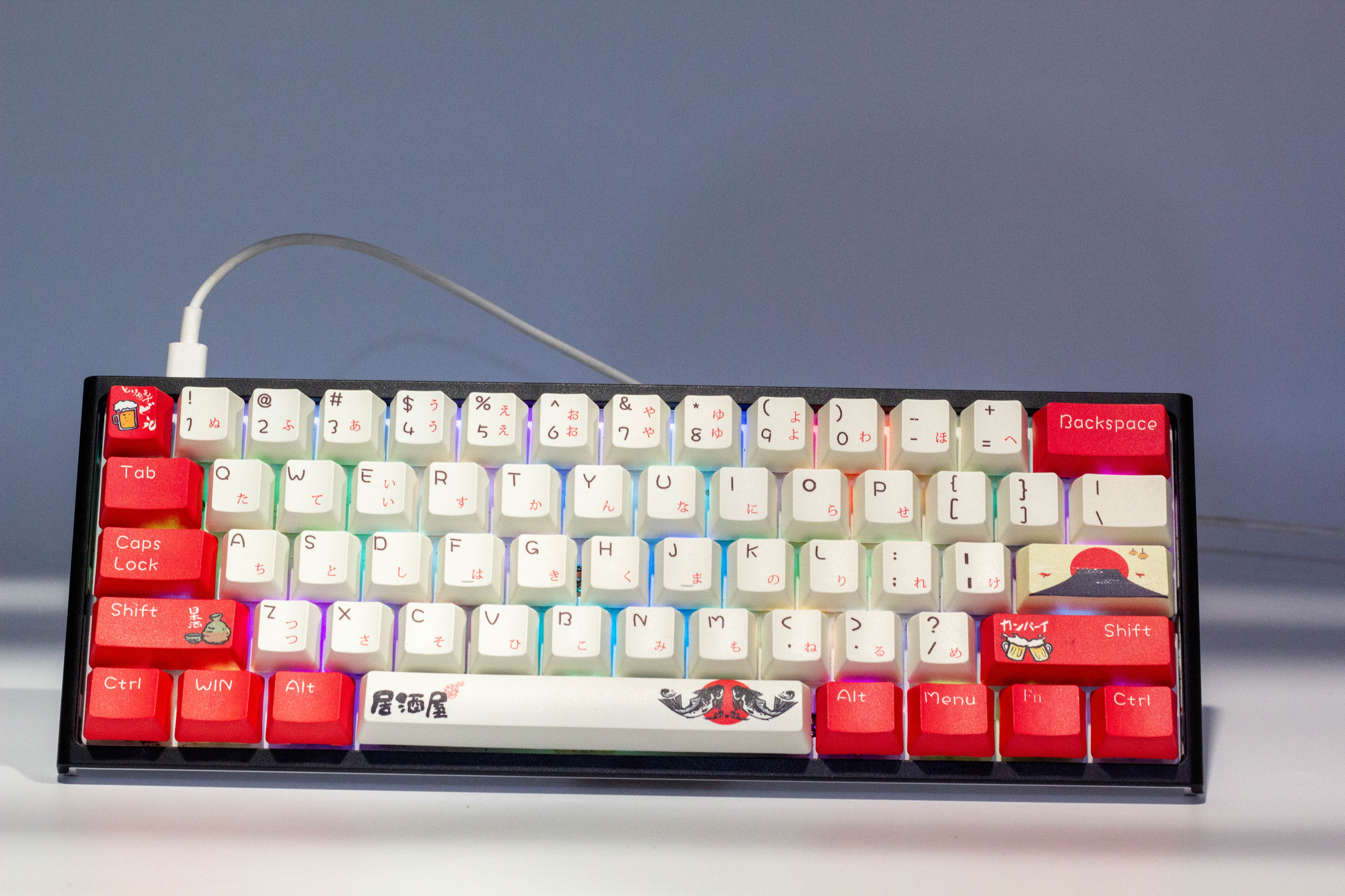 居酒屋键oem高度pbt适配ikbc高斯akkoducky键帽