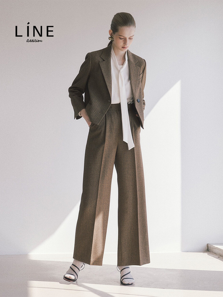 line韩国女装21年秋季新品短外套气质通勤西装短外套