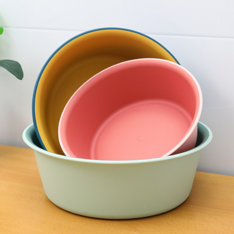 撞色加厚洗脸盆家用塑料洗衣盆学生宿舍简约面盆脸盆