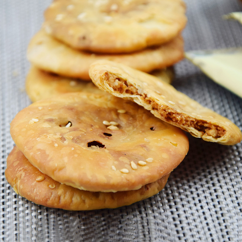 坞秾苑徽州薄饼6袋72个安徽特产黄山烧饼酥脆传统中式糕点