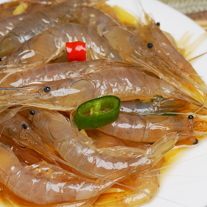 三鲜醉虾即食鲜活生呛白米腌制咸虾醉白罐装虾类制品