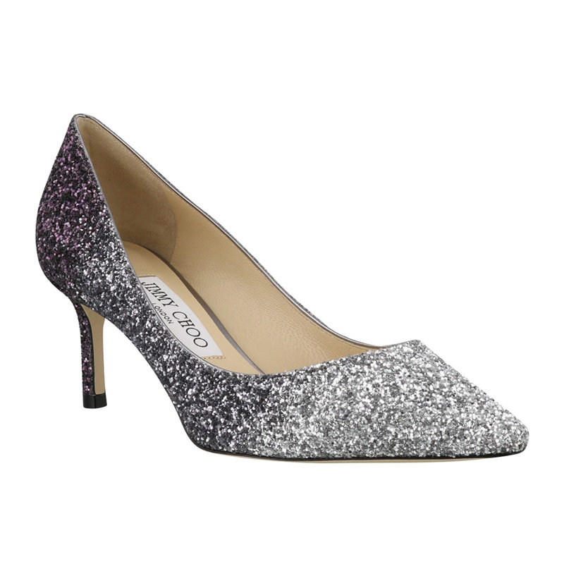 jimmychoo吉米周女鞋银色尖头女士高跟鞋休闲鞋婚鞋单鞋