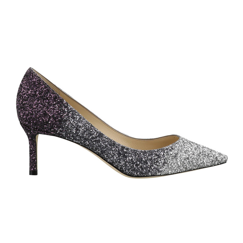 jimmychoo吉米周女鞋银色尖头女士高跟鞋休闲鞋婚鞋单鞋