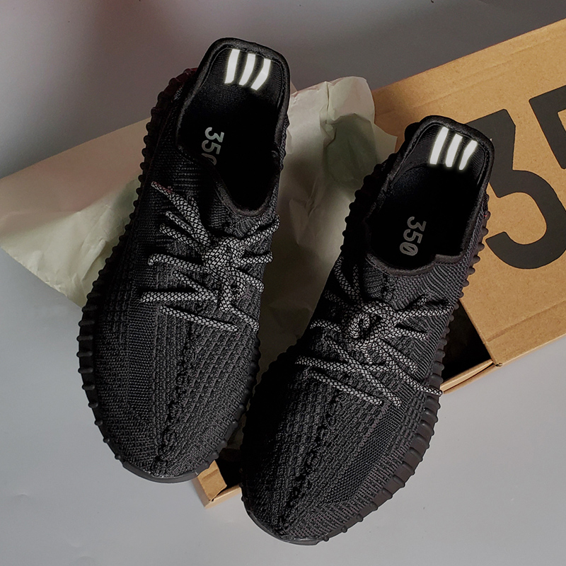 春夏季软底透气跑步鞋柏宜椰子鞋男潮鞋运动鞋黑天使350黑满天星