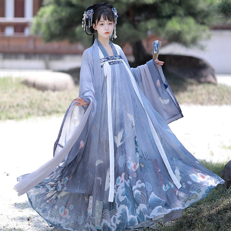 出社念安汉服女原创正品中国国风齐胸襦裙超仙汉服