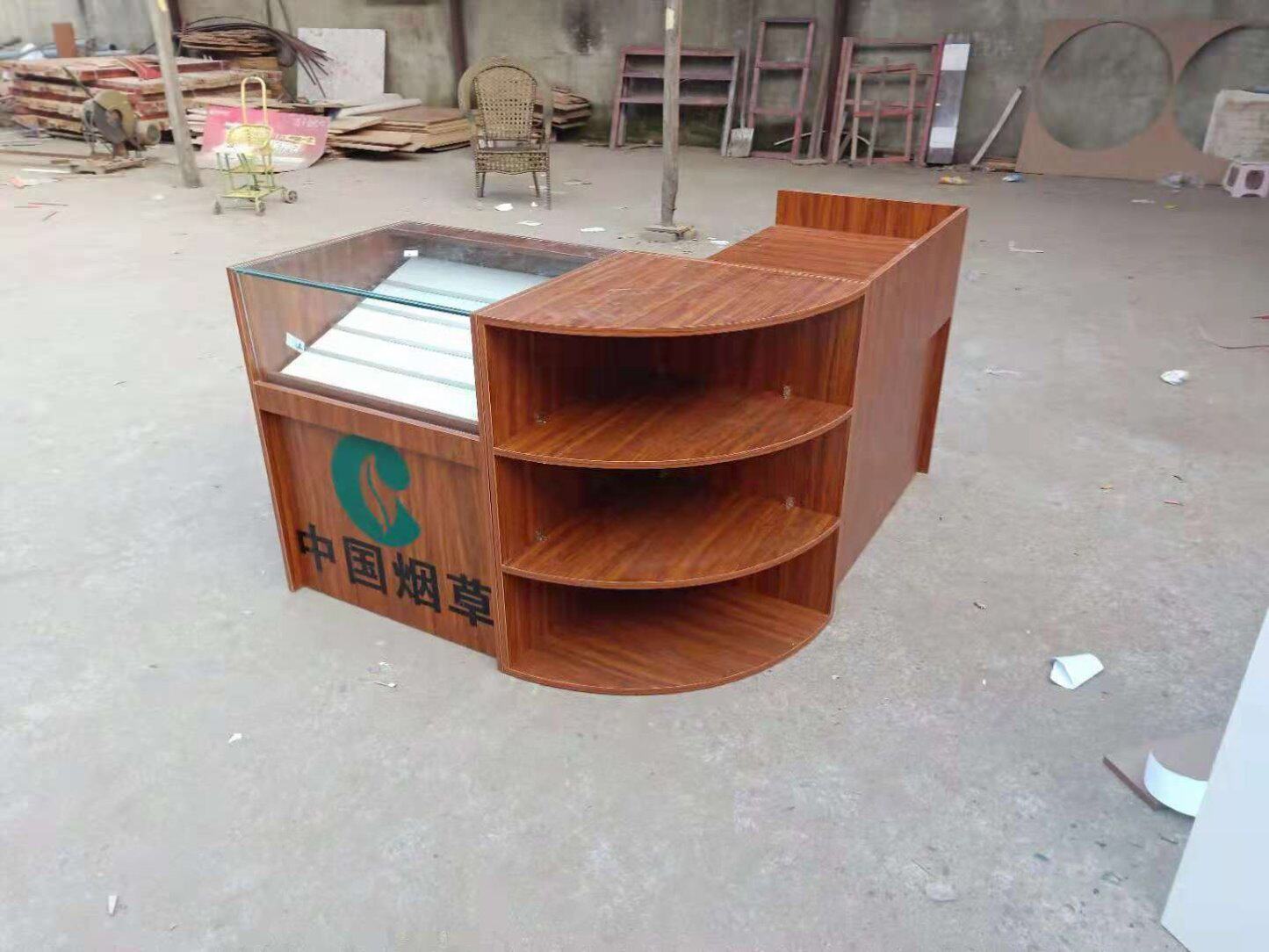新款木质中国烟草展示展示柜柜台烟柜钢化钢化玻璃商用展示柜