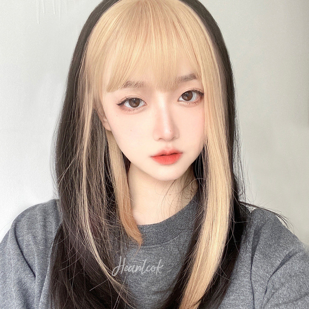 假发jennie同款长直发网网红自然头套逼真头皮整顶假发