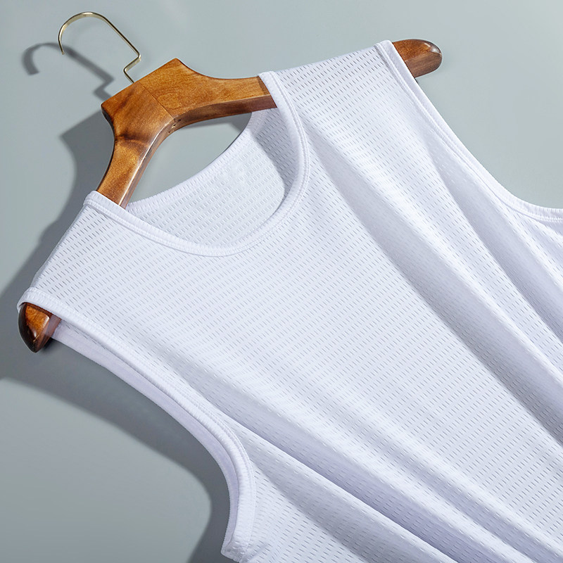 冰丝网眼背心男士夏季薄款宽松大码运动跑步背心